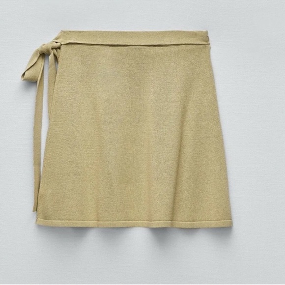 Zara Knit Wrap Mini Skirt - Picture 6 of 13